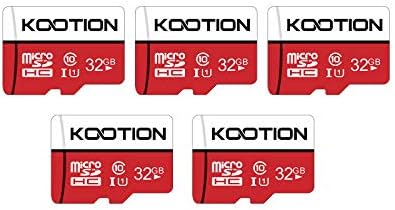 KOOTION 5 X 32GB Micro SD Card Class, 10 Micro SDHC Card, 32GB TF Card, High-Flee 5 Pack Memory Card UHS-1, C10, U1