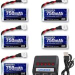 URGENEX 3.7V Lipo Battery 750mAh 25C Rechargeable 5 Pack Lipo Batteries with Molex Traipse 5 in 1 Charger for Syma X5 X5SW X5C X5C1 RC Quadcopter Drone Spare Positive aspects