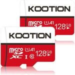 KOOTION 2-Pack 128GB Micro SD Card Class 10 Micro SDXC Card 128GB UHS-1 Memory Card Extremely High Flee TF Card, C10, U1, 128 GB