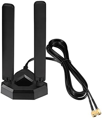 Eightwood WiFi 6E Tri-Band Antenna 6GHz 5GHz 2.4GHz Gaming WiFi Antenna Magnetic Shocking with 6.5ft Extension Cable for PC Desktop Pc PCIe WiFi 6E Card, WiFi Router