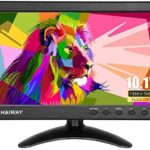 Haiway 10.1 high-tail Security Monitor, 1366×768 Resolution Small HDMI Monitor Small Portable Monitor with Distant Retain a watch on with Constructed-in Dual Speakers HDMI VGA BNC USB Input for Gaming CCTV Raspberry Pi PC