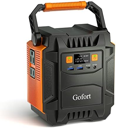 GOFORT Transportable Energy Location 200W(High 400W) Backup Lithium Battery 172.8Wh Backup Battery Energy with 110V AC Retailers DC Ports USB QC3.0 Record voltaic Generator Transportable Generator for Home Exterior Tenting
