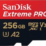 SanDisk 256GB Vulgar PRO® microSD™ UHS-I Card with Adapter C10, U3, V30, A2, 200MB/s Be taught 140MB/s Write SDSQXCD-256G-GN6MA