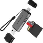 SD Card Reader, WALNEW USB 3.0 and USB-C to SD/TF Reminiscence Card Adapter for Mac,MacBook,Pc/PC,Laptop,iPad 10,iPhone 15 Educated/Max,Samsung Galaxy Android Phone,Enhance UHS-I SDHC/SDXC/MicroSD