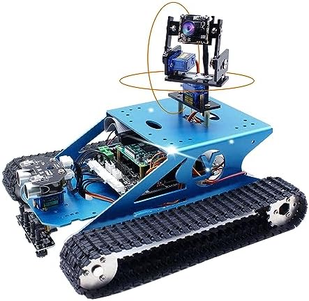 Yahboom Raspberry Pi Robot Dapper Automobile AI 2DOF Digicam Starter Kit Python Programmable Electronic DIY G1 Tank STEM Robotic Kit for Kids Formative years Applicable Pi 4B Mannequin 3B+