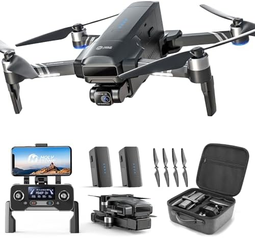Holy Stone HS600 2-Axis Gimbal Drones with 4K EIS Digital camera for Adults, Integrated Distant ID, 2 Batteries 56-Min Flight Time, 10000 FT Vary Transmission, GPS Drone with Brushless Motors, 4K/30FPS