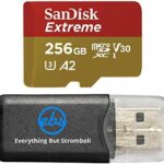SanDisk Gross 256GB MicroSD Card for Mavic Mini 2 DJI Drone Flycam – Class 10 4K UHD U3 A2 V30 SDXC (SDSQXAV-256G-GN6MN) Bundle with (1) All the pieces But Stromboli MicroSDXC Memory Card Reader