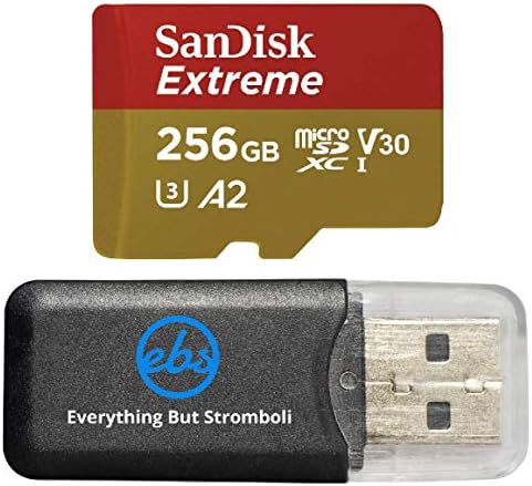 SanDisk Gross 256GB MicroSD Card for Mavic Mini 2 DJI Drone Flycam – Class 10 4K UHD U3 A2 V30 SDXC (SDSQXAV-256G-GN6MN) Bundle with (1) All the pieces But Stromboli MicroSDXC Memory Card Reader