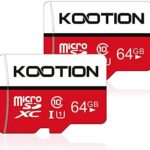 KOOTION 64GB Micro SD Card 2 Pack Extremely Micro SDXC Memory U1 Card Class 10 Micro SD Cards 64GB High Flee TF Card R Flash, C10, U1, 64 GB (2 Pack)