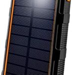 ToughTested Bigfoot Portable Solar Charger – with 4-Mode LED Flashlight- IP67 All Weather, Excessive Efficiency Solar Panel Charger for iPhone & Android Smartphones & Pills, Drones, Cameras, (24000mAh)