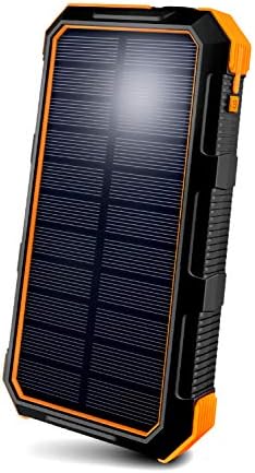 ToughTested Bigfoot Portable Solar Charger – with 4-Mode LED Flashlight- IP67 All Weather, Excessive Efficiency Solar Panel Charger for iPhone & Android Smartphones & Pills, Drones, Cameras, (24000mAh)
