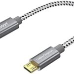 CableCreation Immediate Micro USB to USB C Cable 0.65 FT, USB C to Micro USB OTG 480Mbps Form C to Micro USB Cable, USB C to USB Micro for MacBook Professional Air Galaxy S22 S21 Pixel 5/4/3 and many others. 0.2M Rental Gray