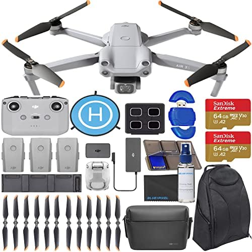 Digital Village DJI Mavic Air 2S Fly More Combo – Drone Quadcopter UAV with 20MP Camera 5.4K Video 128GB Pilot Bundle with Backpack + Landing Pad + More (Renewed)