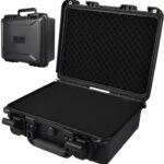 Water-resistant Now not easy Camera Carrying Case, Transportable All Climate Bolt Flight Case with Foam,Fit Exercise of Drones,Camera,Equipments,Lenses and Accessories, or merely predominant paperwork.(Shadowy,41.9×34.6×14.8cm)