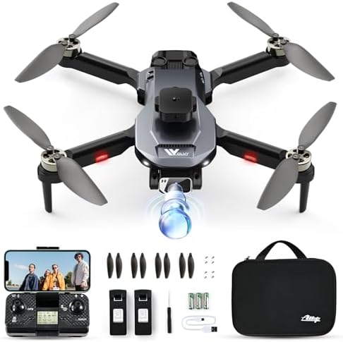 Drone with Digicam for Adults, GPS Drone ATTOP F16, Infrared Obstacle Auto Avoidance, 1080P FPV Video Drone Very most spicy for Vlogging & Scenic Flights, VR Mode, Note Me, Auto Return, Level of Passion, 1 Key Start/Land/Return, Brushless Motor, 30-Min Flight Time, No FAA License Required, Christmas Toys