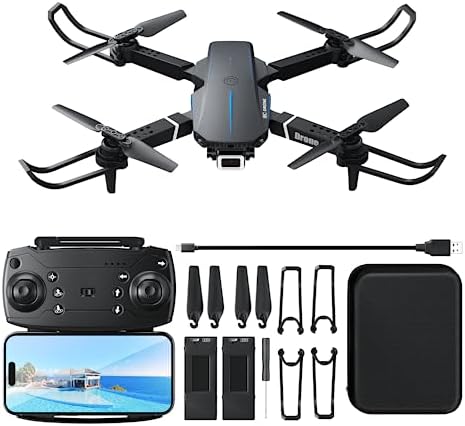 Drones with Digital camera for Adults Beginners, Foldable Drone with 1080P HD Digital camera, RC Quadcopter Altitude Preserve, Headless Mode, One Key Preserve Off Landing, APP Regulate
