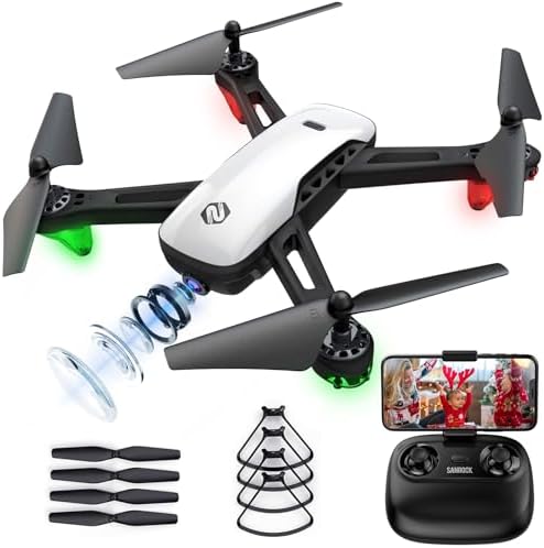 SANROCK U52 Drone with 1080P HD Digicam for Adults Younger folk, WiFi Reside Video FPV Drones RC Quadcopters for Inexperienced persons, Gesture Control, Gravity Sensor, Altitude Serve, 3D Flip, Personalized Route, One Key Backward