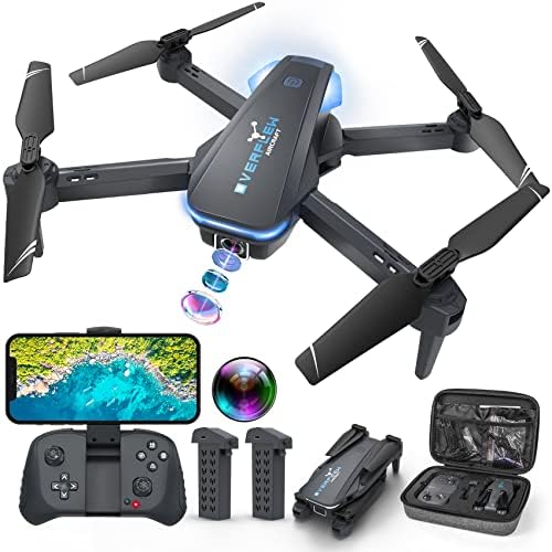 Drone with 1080P Digicam for Beginners and Children, Foldable A ways-off Administration Quadcopter with Speak Administration, Gestures Selfie, Altitude Withhold, One Key Commence, 3D Flips, 2 Batteries, Toys Gifts for Boys Ladies