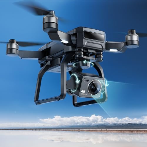 Bwine F7GB2 Drones with Digicam for Adults 4K with FAA Accomplished, 9800FT Transmission Differ, 3-Axis Gimbal, 2 Batteries 50 Min Flight Time, GPS Auto Return, Note Me, Waypoints,Level 6 Wind Resistance