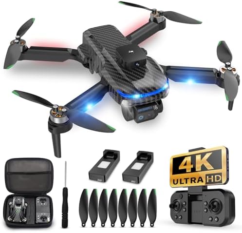ROTAZA Drones With Camera,4K Camera Mini Drone – Foldable, Adjustable Lens, Headless Mode, One Key Obtain Off/Land,Carrying Case, Adjustable Lens, for Adolescents, Adults, Learners
