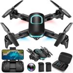 REDRIE Drone with Digital camera – Foldable Mini Drone for Younger of us Adults with 1080P FPV Digital camera, Enhance Altitude Have, Gestures Selfie, Waypoint Fly, Headless Mode, 3D Flip, One Key Delivery, 3 Velocity Mode, Circle Fly, 2 Batteries