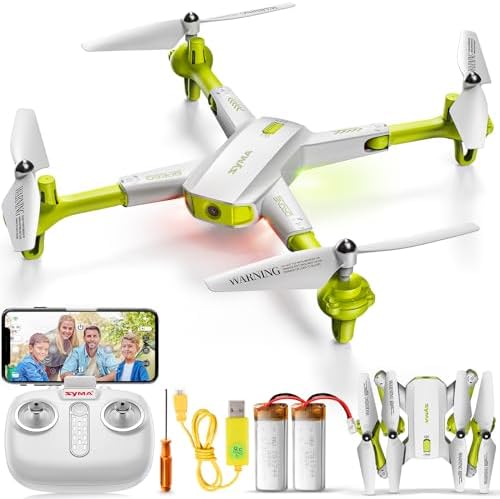 SYMA Drone with 1080P Camera for Adults and Early life,Foldable FPV A long way off Administration Quadcopter with Altitude Withhold, One Key Begin, 3D Flips,Lunge Switch, 2 Batteries, Toys Items for Boys Ladies