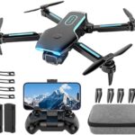 Bokigibi Drone with 1080P HD FPV Digicam, RC Airplane Quadcopter with Headless,3D Flips, One Key Launch, Say/Gravity Adjust, Velocity Adjustment, 2 Batteries, Foldable Drone for Formative years, Newbies
