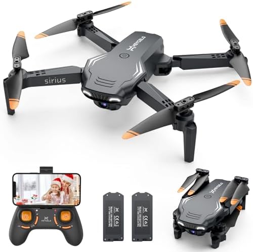 Heygelo S90 Drone with Digicam for Adults, 1080P HD Mini FPV Drones for Early life Learners, Foldable RC Quadcopter Toys Items with Altitude Choose, Impart/Gesture Adjust, 3 Speeds, 2 Batteries