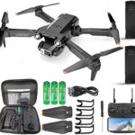 Sharp Drone with Digital camera for adults,Obstacle Avoidance,120°Far-off Management Adjustable Lens,Foldable FPV Drones,One-key launch /Altitude Preserve/Gestures Selfie/3D Flips, 2 Batteries ,Toys Items for Kids and Adults