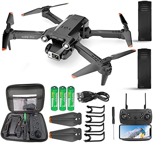 Sharp Drone with Digital camera for adults,Obstacle Avoidance,120°Far-off Management Adjustable Lens,Foldable FPV Drones,One-key launch /Altitude Preserve/Gestures Selfie/3D Flips, 2 Batteries ,Toys Items for Kids and Adults