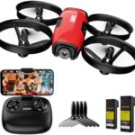 SANROCK Drones for Young of us, FPV Mini Drone with Camera for Adults, RC Quadcopter Helicopter with 2 Batteries, Waypoints Flee, Headless Mode, Altitude Defend, Emergency Discontinue, One Key Remove Off/Touchdown, Toys Gift for Boys Ladies, Purple