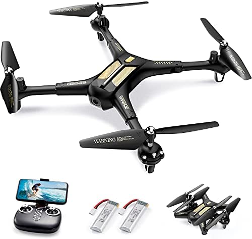 Drone with Digicam, SYMA X600W Foldable 1080P FPV Digicam Drones for Adults Children Some distance away Abet watch over Quadcopter Gift Toys for Boys Girls with Altitude Abet, Headless Mode, One Key Birth, 3D Flips 2 Batteries