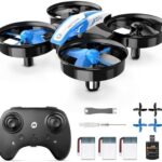 Holy Stone Mini Drone for Childhood and Newbies RC Nano Quadcopter Indoor Dinky Helicopter Airplane with Auto Hovering, 3D Flip, Headless Mode and 3 Batteries, Effective Present Toy for Boys and Ladies, Blue