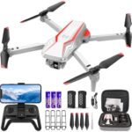 Dazlen Drone with Digicam for Adults, 1080P FPV Foldable Drone with Altitude Take hold of, 3D Flips, Gestures Selfie, Waypoint Wing, 3 Plug Mode, One Key Launch/ Touchdown, Toys Items RC Quadcopter with 2 Batteries for Kids Rookies 10.1