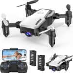 SIMREX X300C Mini Drone with Digicam 720P HD FPV, RC Quadcopter Foldable, Altitude Bewitch, 3D Flip, Headless Mode, Gravity Bewitch watch over and 2 Batteries, Gifts for Kids, Adults, Beginner, White