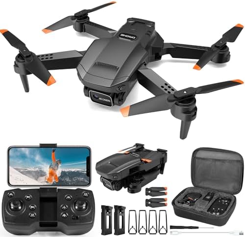 GOFOIT Drone with Camera for Adults Children, 1080P HD Foldable FPV RC Quadcopter with Strengthen Gesture Defend a watch on, 90° Adjustable Lens, Headless Mode, 2 Batteries, Carrying Case, Altitude Withhold, 3D Flip