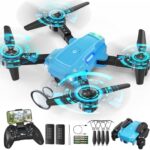ATTOP Drone with 1080P Digicam, FPV Foldable Digicam Drone for Younger of us, One Key Launch, Remark Regulate, Gestures Selfie, RC Quadcopter w/Altitude Take, 3D Flips, 2 Batteries, Toy Reward for Younger of us Beginners