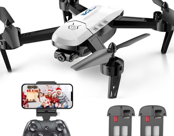 Wipkviey Drone with Camera, T6 RC 1080P Drone for Adults, 30 Minutes Flight Time HD FPV WiFi Stay Video UAV with Gesture Selfie, Waypoint Waft, 3D Flip, One Key Take Off/Touchdown for Newbies