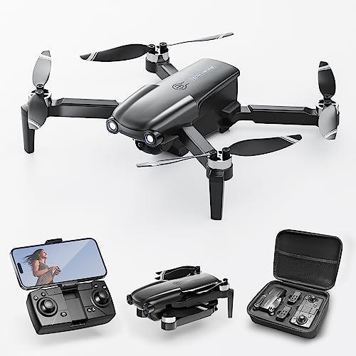 istone i5 Drone with 1080P HD FPV Digicam,Foldable Drone for Young of us and Adults with Brushless Motors,90° Adjustable Lens,Altitude Roar,Carrying Case,Gifts for Young of us and Adults