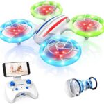 D23 DEERC Drones for Children Learners, LED RC Mini Drone with Altitude Take, Headless Mode, Quadcopter with 720P HD FPV WiFi Digicam, Propeller Plump Offer protection to, Easy to make employ of Children Gifts Toys for Boys, Girls