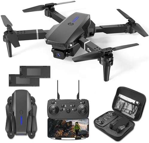 CuteAnt Drones with Camera for Adults/Kids, HD 1080P Mini Drone with Carrying Case, Altitude Support, Headless Mode, One Key Take Off/Touchdown for Inexperienced persons, Affords Toys for Boys&Ladies with 2 Batteries