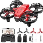 Holy Stone HS420 Mini Drone with HD FPV Digicam for Children Adults Newcomers, Pocket RC Quadcopter with 2 Batteries, Toss to Initiating, Gesture Selfie, Altitude Support, Circle Flit, High Trot Rotation