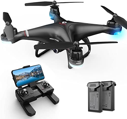 Holy Stone GPS Drone with 1080P HD Camera FPV Live Video for Adults and Formative years, Quadcopter HS110G Upgraded Model, 2 Batteries, Altitude Retain, Note Me and Auto Return, Easy to Use for Beginner