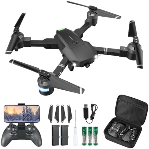 Drone with Digital camera for Adults, ATTOP 1080P Stay Video 120°Huge Angle APP-Controlled Digital camera Drone for Younger folks over 8 Years Old fashioned, Beginner Qualified with 1 Key Cruise/Land/Return, FPV Drone w/ Protected Emergency Stay, A long way away/Voice/Gesture Modify, 360°Flip, Carrying Case, 2 Batteries, VR Mode, Ladies/Boys Gifts