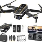 Durable Brushless Motor Drone with Digicam for Novices, CHUBORY A68 WiFi FPV Quadcopter with 1080P HD Digicam, Auto Cruise, 3D Flips, Headless Mode, Trajectory Flight, 2 Batteries, Carrying Case