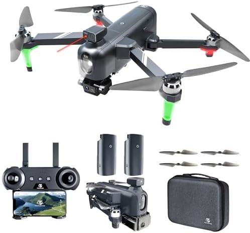 TRIPLEFINE TF15-EX 3-Axis Gimbal Obstacle Avoidance Drone with Camera 4K, 75 Minutes Flight Time, 11000FT Differ Transmission, Constructed-in Some distance away ID
