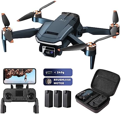 Durable Brushless Motor Drone with 84 Minutes Pleasant Prolonged Flight Time, Drone with 2K HD Digital camera for Inexperienced persons, CHUBORY A77 WiFi FPV Quadcopter, Practice Me, Auto Fly, 3 Batteries, Carrying Case