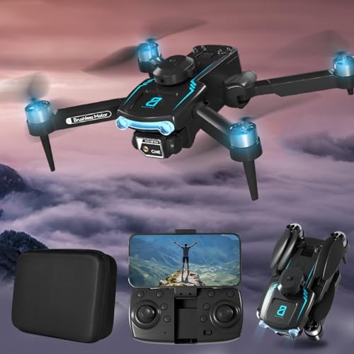Brushless Motor 4K Camera Drone – Aerial Pictures Drone with Camera – Versatile Quadcopter with Altitude Withhold, Headless Mode – Foldable Camera Drone – A long way flung Modify Drone for Adults – Gift