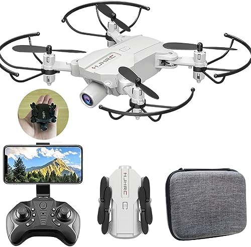 Drone Properly-organized Puny Mini Drones with Digital camera for Adults 4K Drones for Inexperienced persons RC Helicopter Quadcopter Toy UAV Altitude Support Trajectory Flight (4K WiFi Digital camera&1 Battery, Grey)