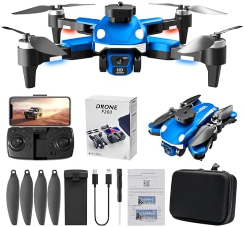 Brushless Motor Drone With 1080P HD Digicam Far-off Abet a watch on Toys Gifts For Boys Girls With Altitude Withhold Headless Mode 2.4G WIFI FPV 360° Obstacle Avoidance RC Quadcopter Prolonged Battery Life (Blue)